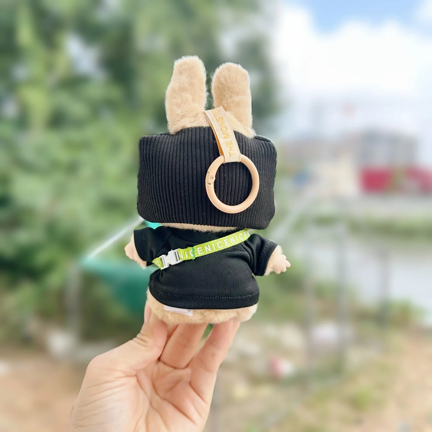 17cm Labubu I II Idol Dolls Clothing with Bag Plush Doll'S Clothes Outfit Accessories For Korea Kpop Exo Sitting Party