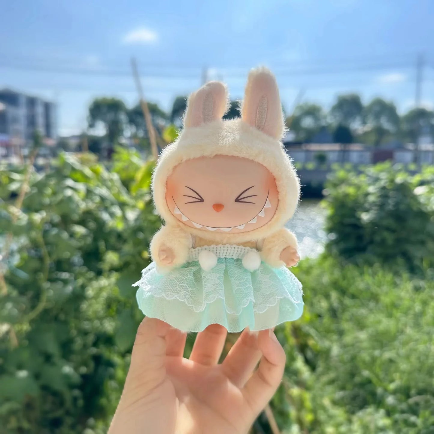 17cm Labubu I II Idol Dolls Dress Sitting Party Cute Mini Plush Doll'S Clothes Outfit Clothing Accessories For Korea Kpop Exo